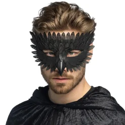 NEU Maske Rabe schwarz, aus Gummi