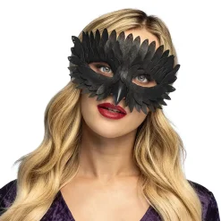 NEU Maske Rabe schwarz, aus Gummi
