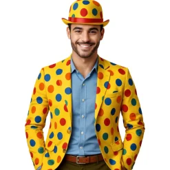 NEU Melone Clownshut mit bunten Punkten