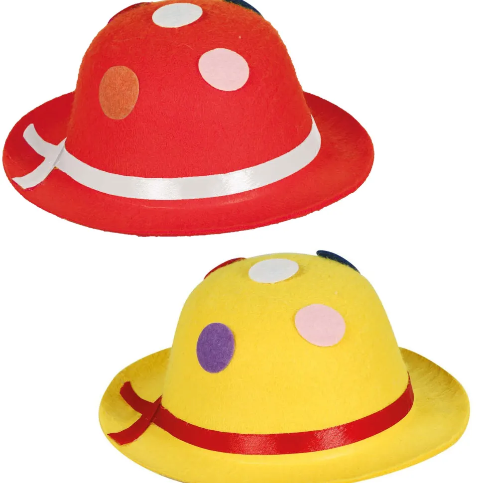 NEU Melone Mini-Clownshut mit Gummiband, sortierte Farben, 1 Stück
