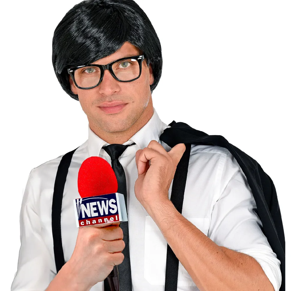 NEU Mikrofon Breaking News, rot, 25 cm