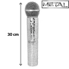 NEU Mikrofon Disco, mit Spiegelplättchen, silber