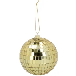 NEU Mini-Disco-Kugeln gold, 8cm, mit Aufhänger, 6 Stück