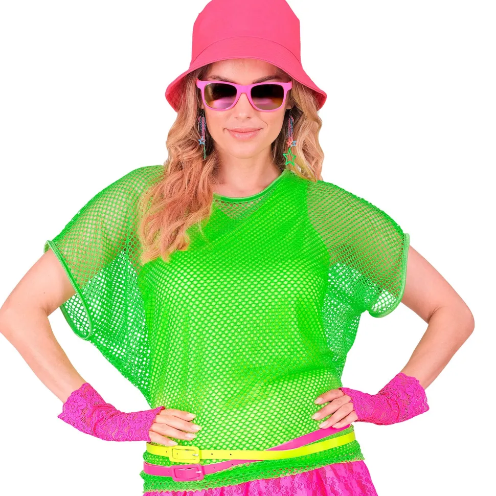 NEU Netz-Shirt kurzarm, neon-grün, Einheitsgröße