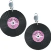 NEU Ohrclips / Ohrringe Disco Schallplatten, 2 Stück