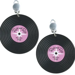 NEU Ohrclips / Ohrringe Disco Schallplatten, 2 Stück
