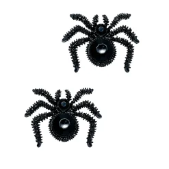 NEU Ohrringe schwarze Spinnen, 2 Stück