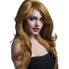 NEU Perücke Damen Nicole Langhaar, Wellig m. Seitenscheitel, Premium-Qualität, kastanienbraun