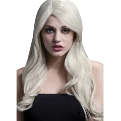 NEU Perücke Damen Nicole Langhaar, Wellig m. Seitenscheitel, Premium-Qualität, blond
