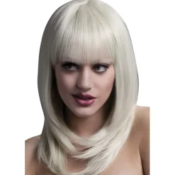 NEU Perücke Damen Tanja Langhaar, Gefederter Schnitt, Premium-Qualität, blond