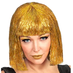NEU Perücke Glitterfolie, gold