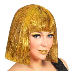 NEU Perücke Glitterfolie, gold