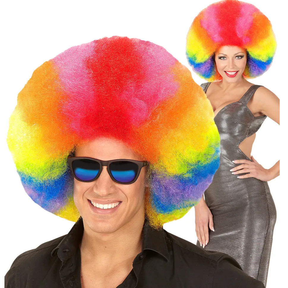 NEU Perücke Regenbogen-Afro