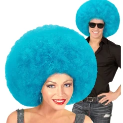 NEU Perücke Riesenafro, hellblau