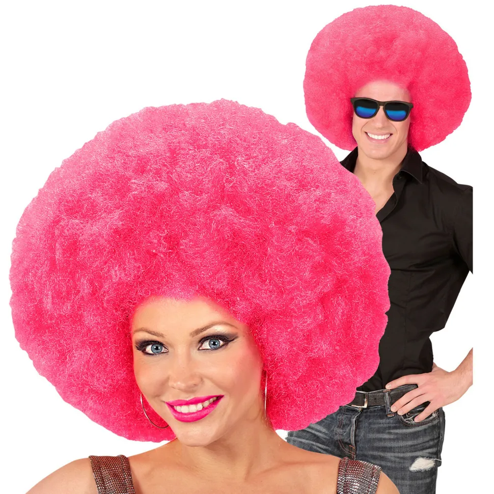 NEU Perücke Riesenafro, pink