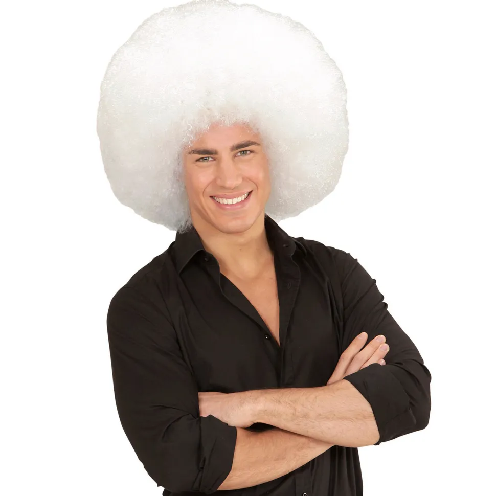 NEU Perücke Riesenafro, weiß