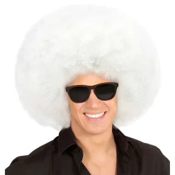 NEU Perücke Riesenafro, weiß
