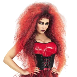 NEU Perücke wilde Teufelin, schwarz-rot