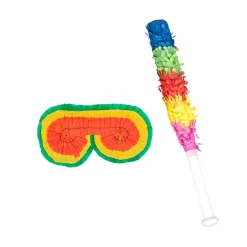 NEU Pinata-Set, Schlagstock (43cm) und Augenbinde