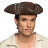 NEU Piratenhut Alistair in Lederoptik, braun