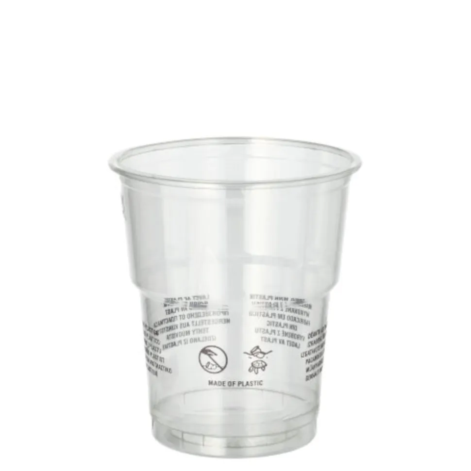 NEU Plastikbecher recycelt, 0,2l, glasklar, 50 Stück