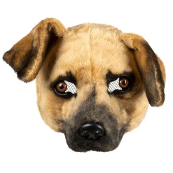 NEU Plüsch-Halbmaske Hund, braun