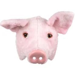 NEU Plüsch-Halbmaske Schwein, rosa