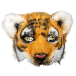 NEU Plüsch-Halbmaske Tiger, gelb-orange