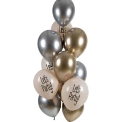 NEU Premium-Latex-Luftballons Let's Party, Rosegold, 33cm, 12 Stk.
