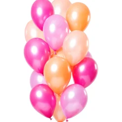 NEU Premium-Latex-Luftballons Peachy Flamingo Metallic, 33cm, 12 Stk.