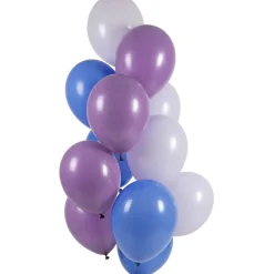 NEU Premium-Latex-Luftballons Blau-Lila-Grau, 33cm, 12 Stk.