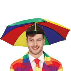 NEU Regenschirm-Mütze, bunt, 55cm