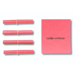 NEU Röllchenlose Tombola, Nieten, rot, 100 Stück