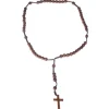 NEU Rosenkranz mit Holzperlen, braun, 75 cm