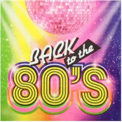 NEU Servietten Back to the 80s-Party, 20 Stück, ca. 17 x 17cm