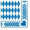 NEU Servietten Bayern / Bayrisch Blau, 3-lagig, 33 x 33 cm, 20 Stück