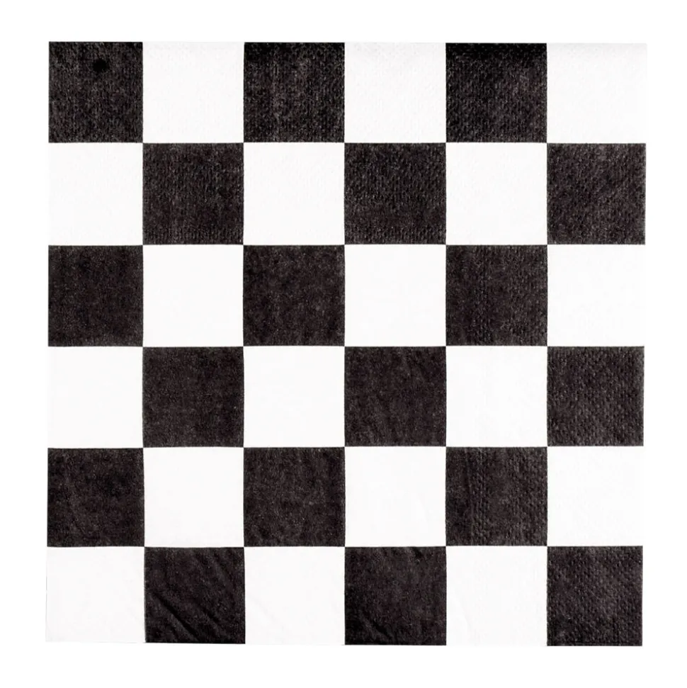 NEU Servietten Racing, kariert, 33x33 cm, 20 Stück