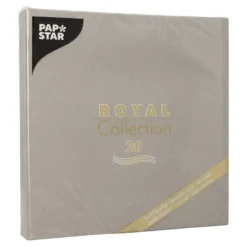 NEU Servietten Royal Collection, 40 x 40 cm, 20 Stück, Grau