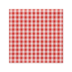 NEU Servietten Vichy Karo Rot, 3-lagig, 25 x 25 cm, 20 Stück