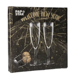 NEU Servietten Welcome New Year für Silvester, 3-lagig, 33 x 33 cm, 20 Stück