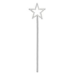 NEU Set Mini-Zauberstäbe mit Stern, 8 Stück, ca. 17cm, silber