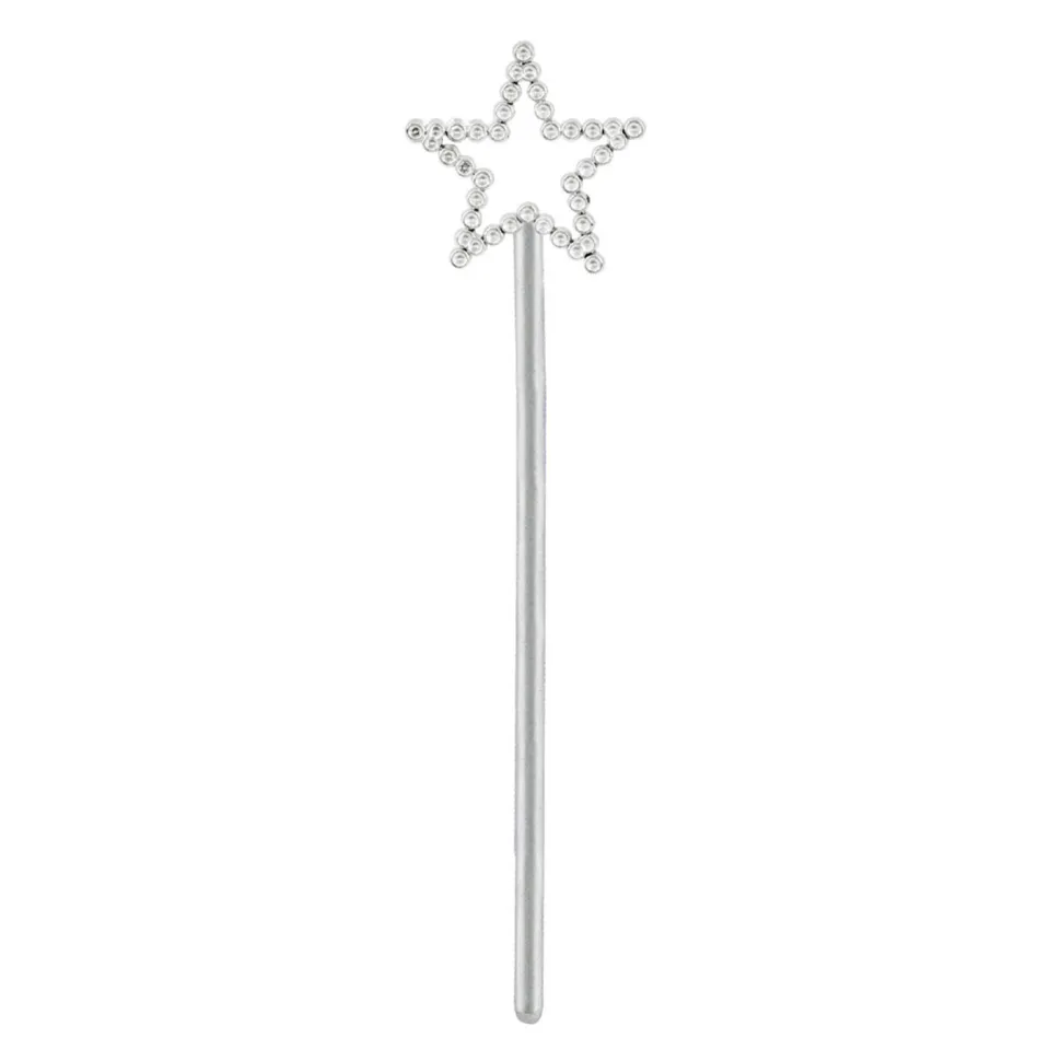 NEU Set Mini-Zauberstäbe mit Stern, 8 Stück, ca. 17cm, silber