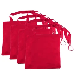 NEU Sparpack Wurfbeutel unifarben, rot, ca. 40x40cm, 16cm Boden, 150cm Riemen, 12 Stück