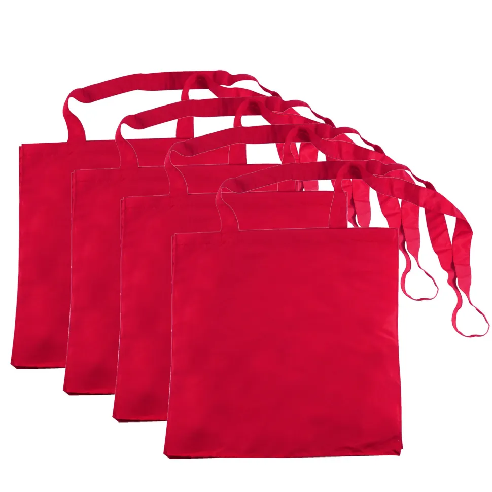 NEU Sparpack Wurfbeutel unifarben, rot, ca. 40x40cm, 16cm Boden, 150cm Riemen, 12 Stück
