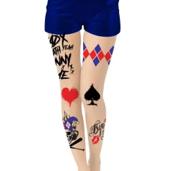 NEU Strumpfhose Danger-Girl, mit bunten Motiven, Einheitsgröße