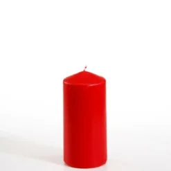NEU Stumpenkerze, Höhe 13 cm, Ø 6 cm, Farbe: Rot