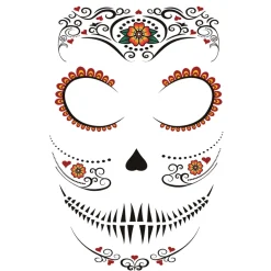 NEU Temporäres Tattoo Halloween Day of the Dead, 30x14cm