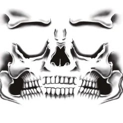NEU Temporäres Tattoo Halloween Skelett, 30x14cm