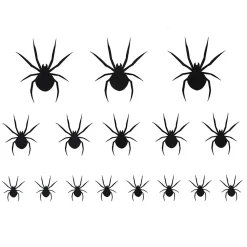 NEU Temporäres Tattoo, Halloween Spinnen, 16,15x11cm