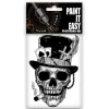 NEU Temporäres Tattoo-Motiv Reality, 10,5 x 14,8cm, Prison Totenkopf mit Spielkarten